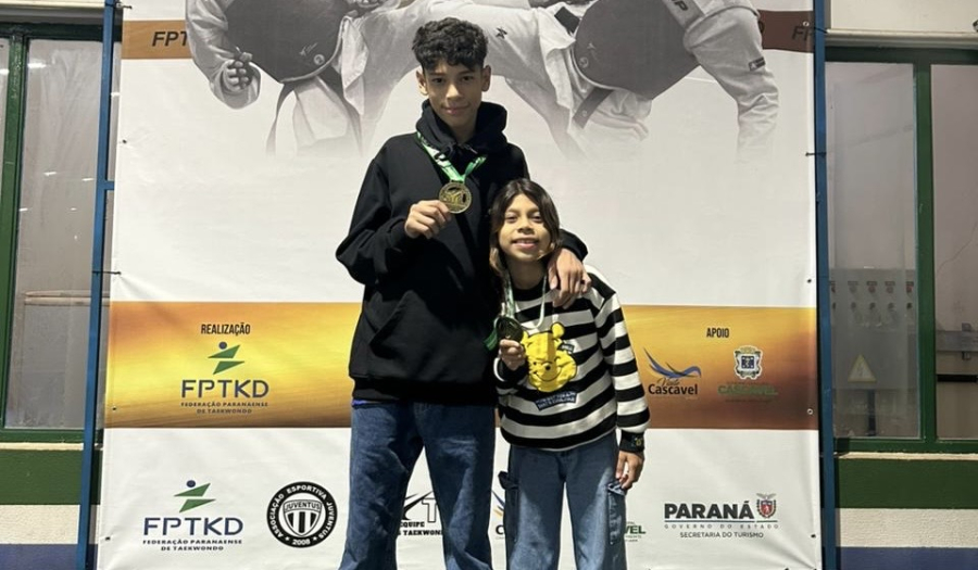 Jovens atletas matinhenses brilham no campeonato paranaense de taekwondo em Cascavel