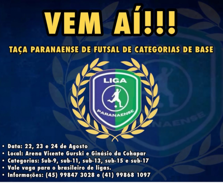 Matinhos sedia Taça Paranaense de Futsal de Base neste fim de semana